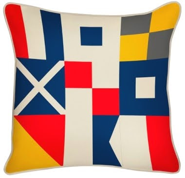 nautical flag pillow