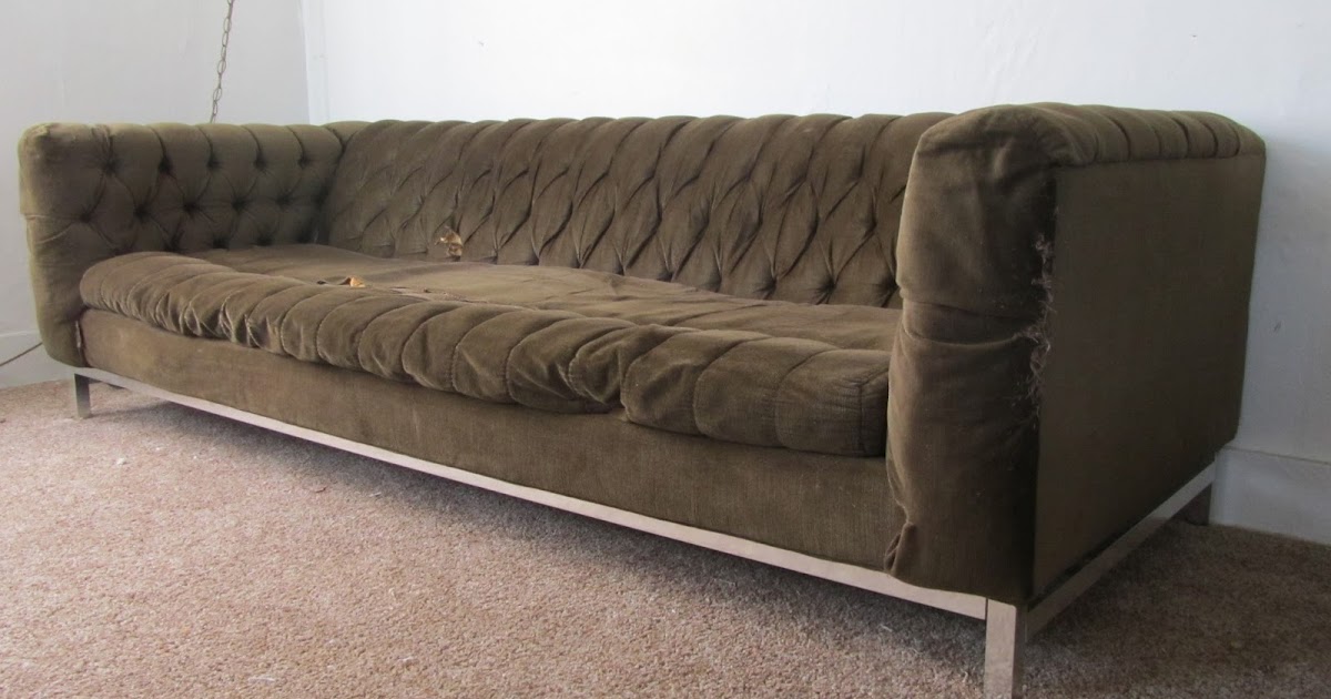 Remnant Reupholstered Chesterfield Style Sofa