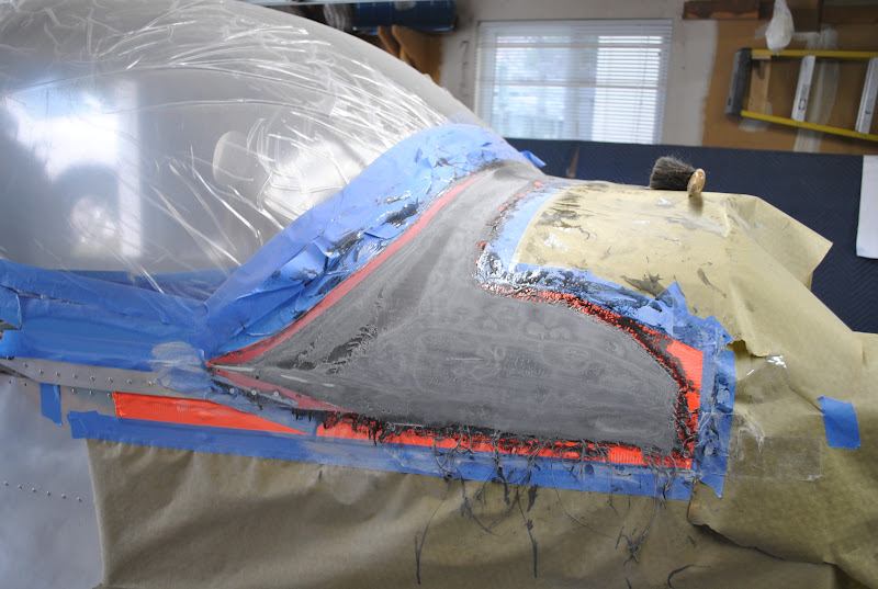 RV12 Builder in Sandy, UT Sand Fiberglass and Remove Canopy