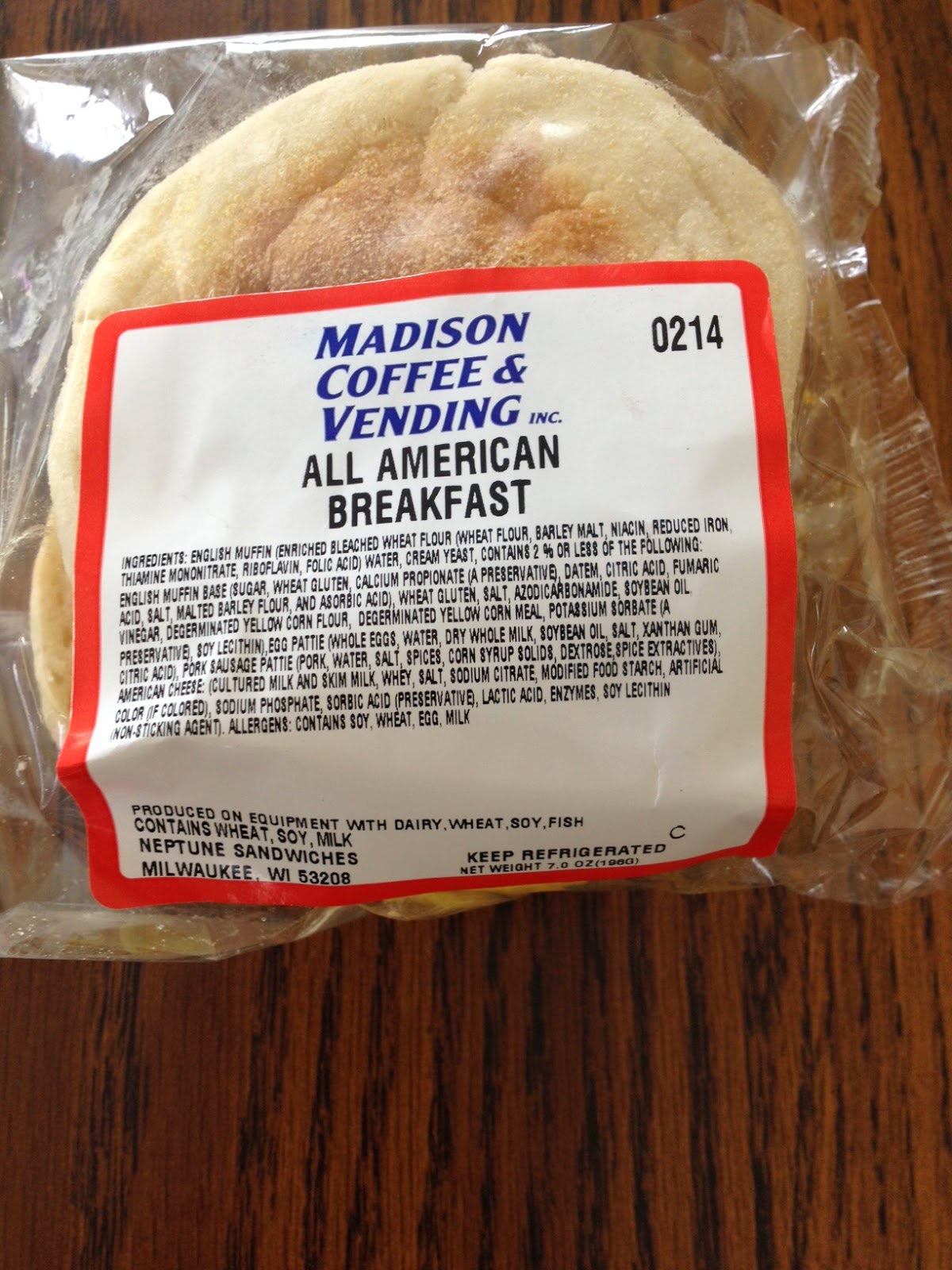 52 Sandwiches Breakfast Sandwich 9 Vending Machine aka The Dark