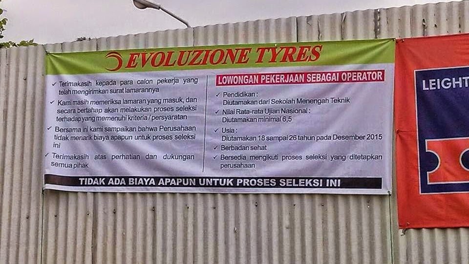 120 Best Review Lowongan Kerja Terbaru Pt Evoluzione Tyre Evoty Purwadadi Last Update 2021