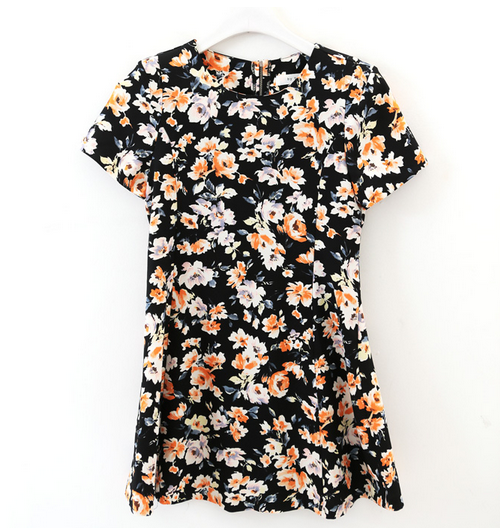 Watercolor Floral Shift Dress