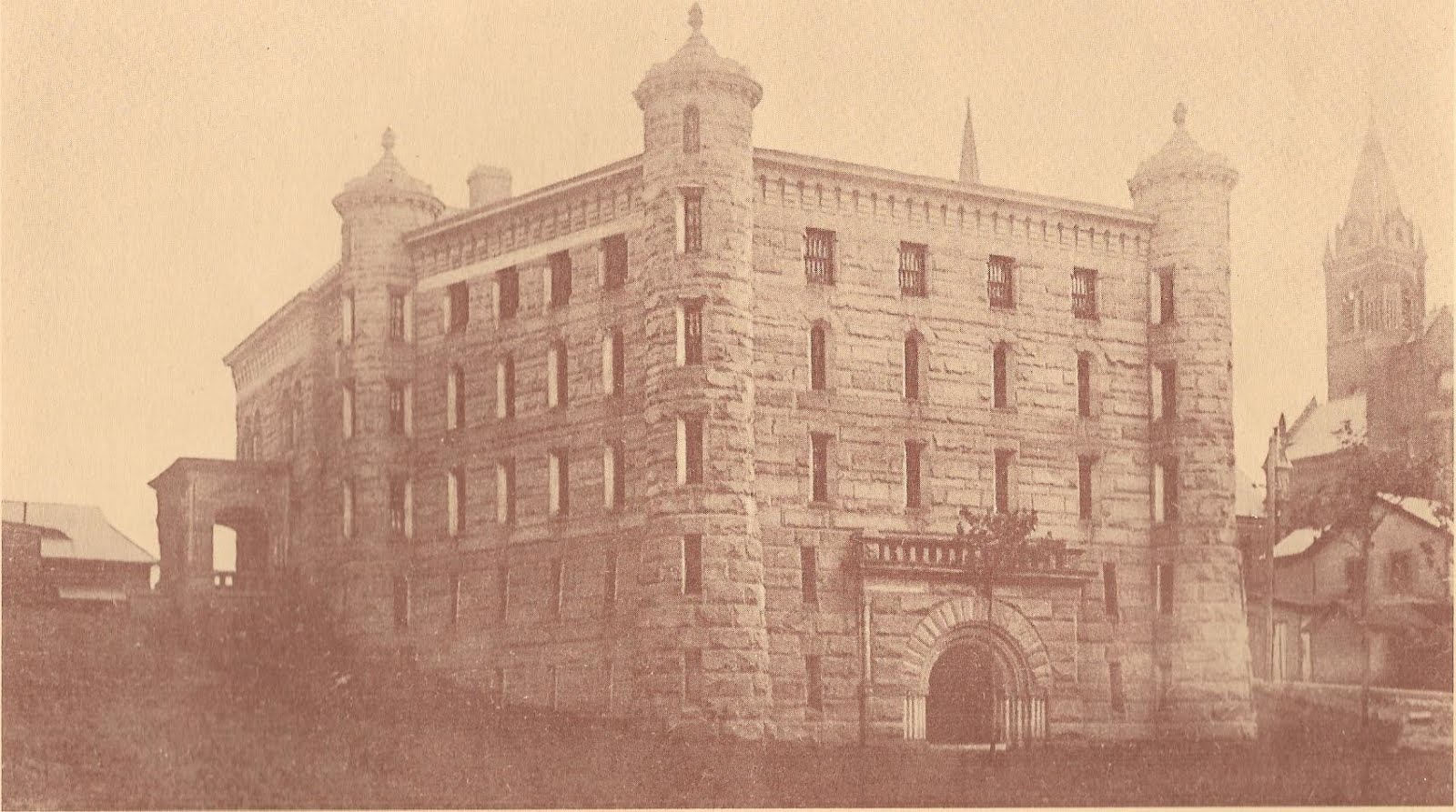 Summit County's 2nd Jail at South High and Center Streets. 1902 ~