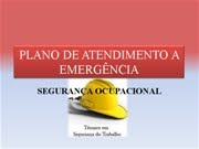 PLANO DE ATENDIMENTO DE EMERGÊNCIA