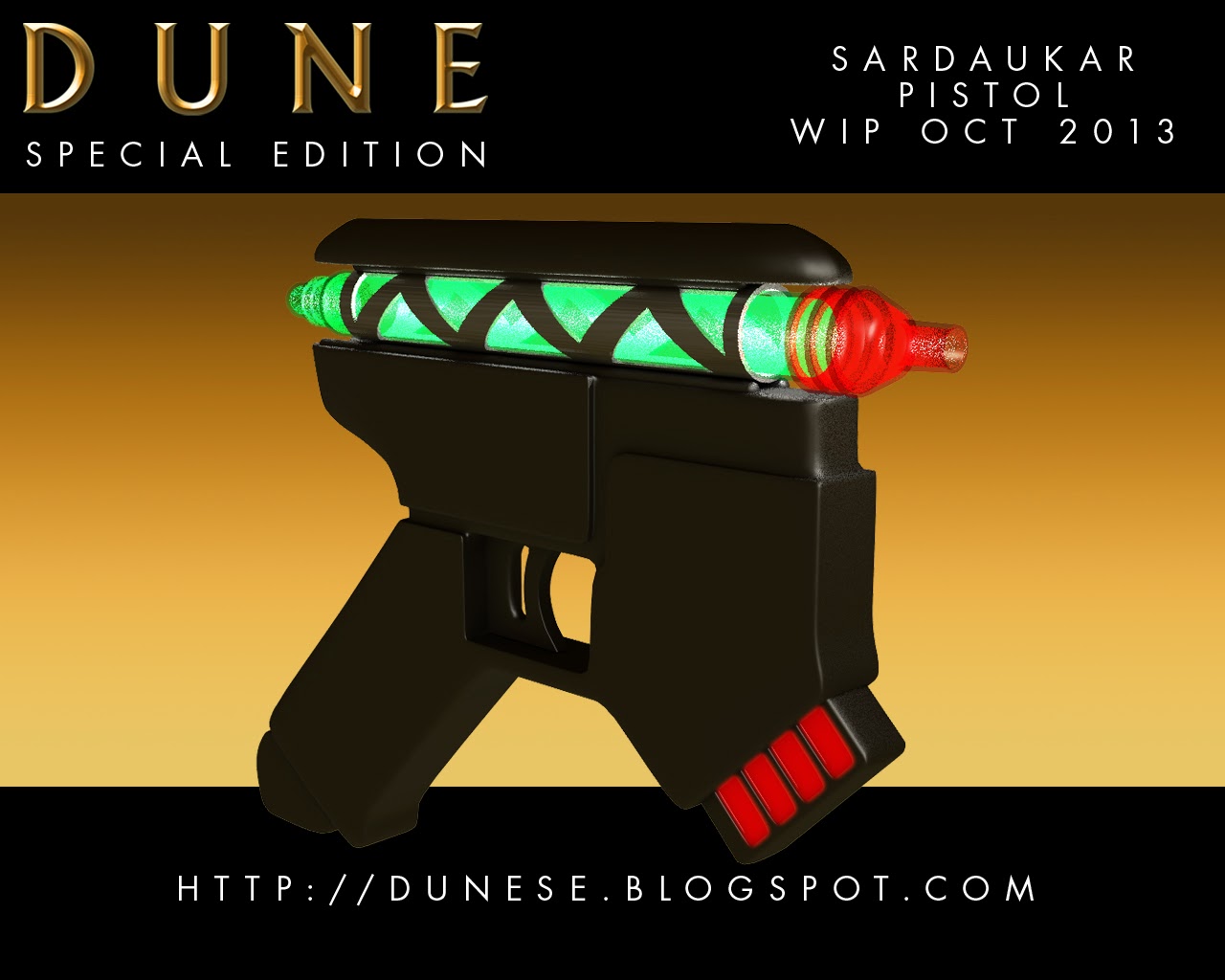 DUNE Special Edition SARDAUKAR PISTOL/LASER GUN