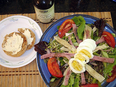 My Favorite Salad with Lemon juice, Flax oil, and Pepper