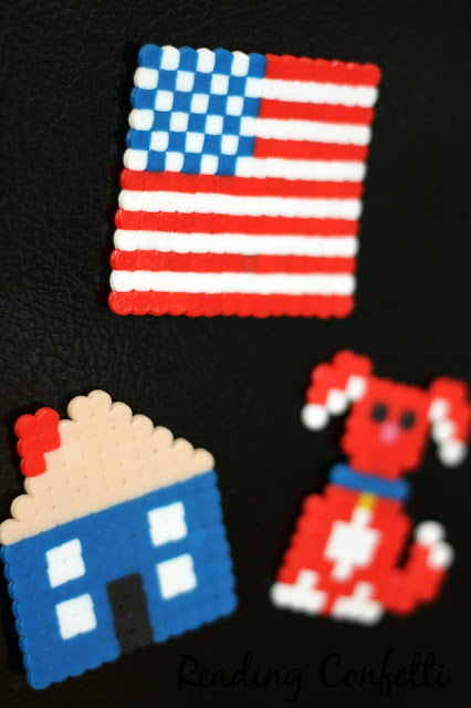 Turn your kids' perler bead creations into cute magnets.