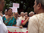 Part of all India protest  Thane sr.citizens demonstraed  at Dist VCollector's Office