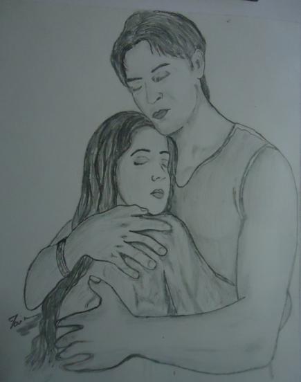Romantic couple sketch