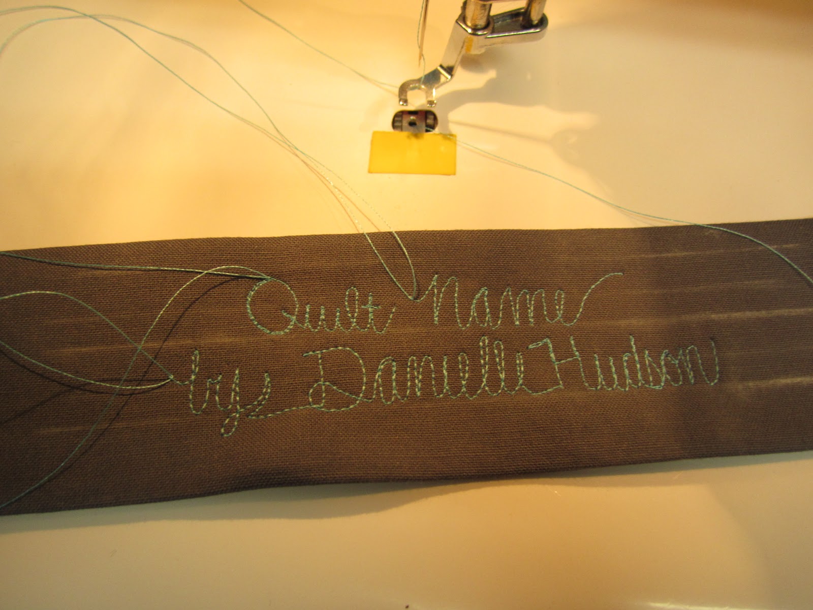 FRESH OFF THE SPOOL Corner Quilt Label Tutorial