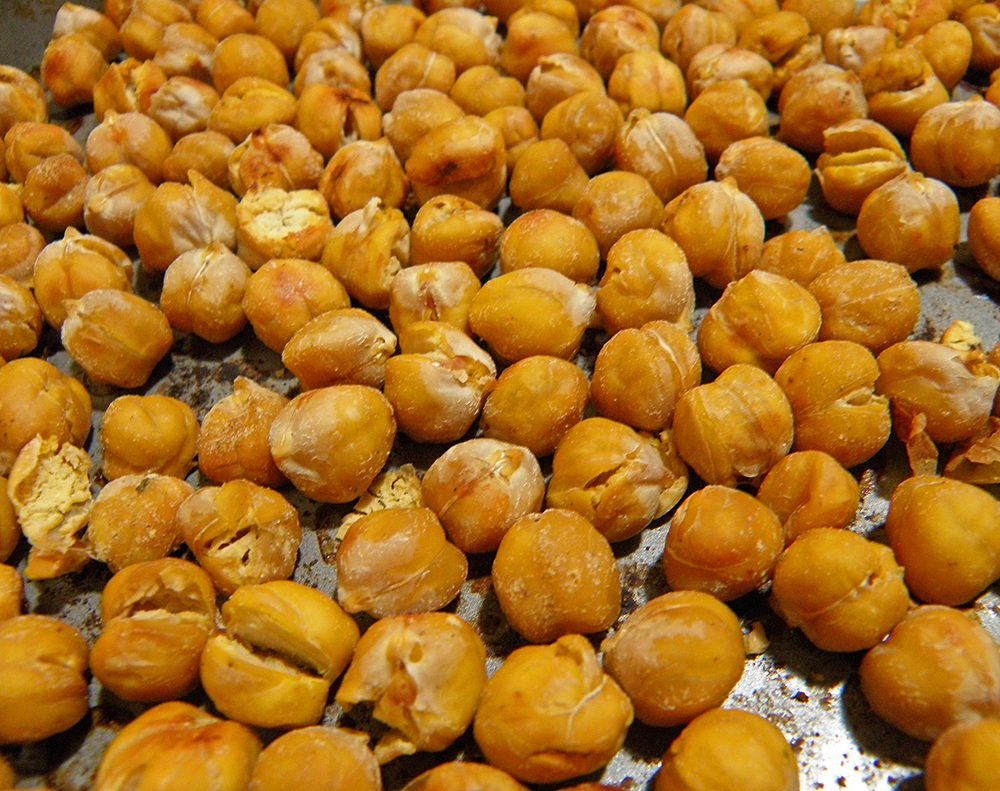 Seasonal Eating Roasted Chickpea (Garbanzo) Appetizer or Snack