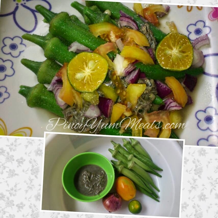 Pinoy Yum Meals Okra With Bagoong Isda Recipe