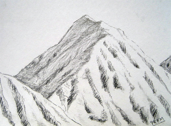 Featured image of post How To Draw Mountains With Pencil Easy - In the final step, color the mountains in natural shades of brown and green.