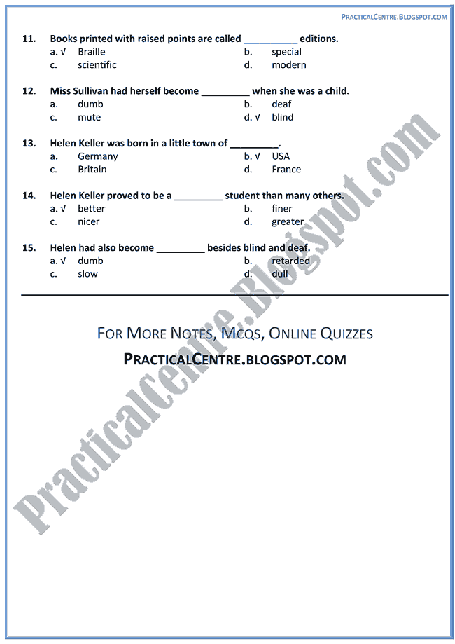 helen-keller-mcqs-multiple-choice-questions-english-ix