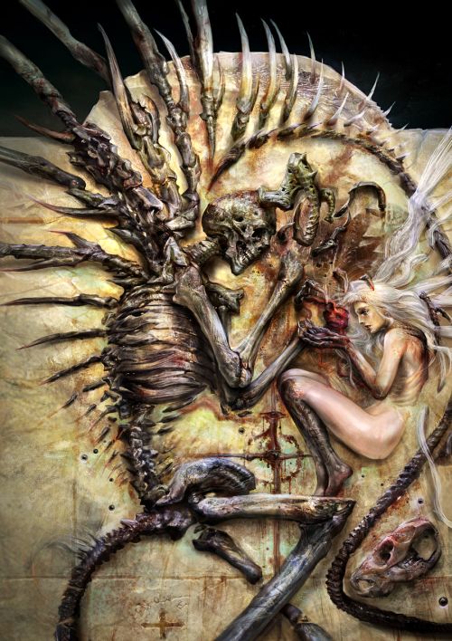Kuang Hong illustrations fantasy dark grim Stem Kuang Hong illustrations fantasy dark grim Stem
