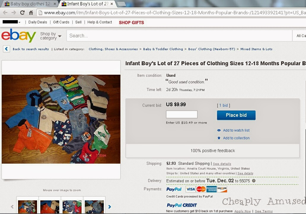 Cheap Tips Using Ebay and Goodwill to get the best deals on baby clothes