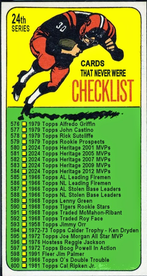 Cards That Never Were 1965 Topps Football Checklist Cards That