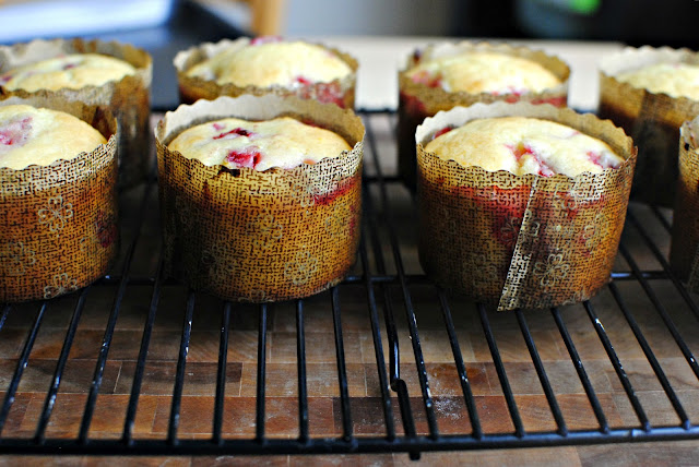 Strawberry Lemon Mini Yogurt Cakes l SimplyScratch.com