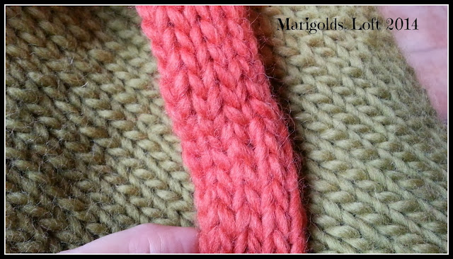 completed i-cord strap.