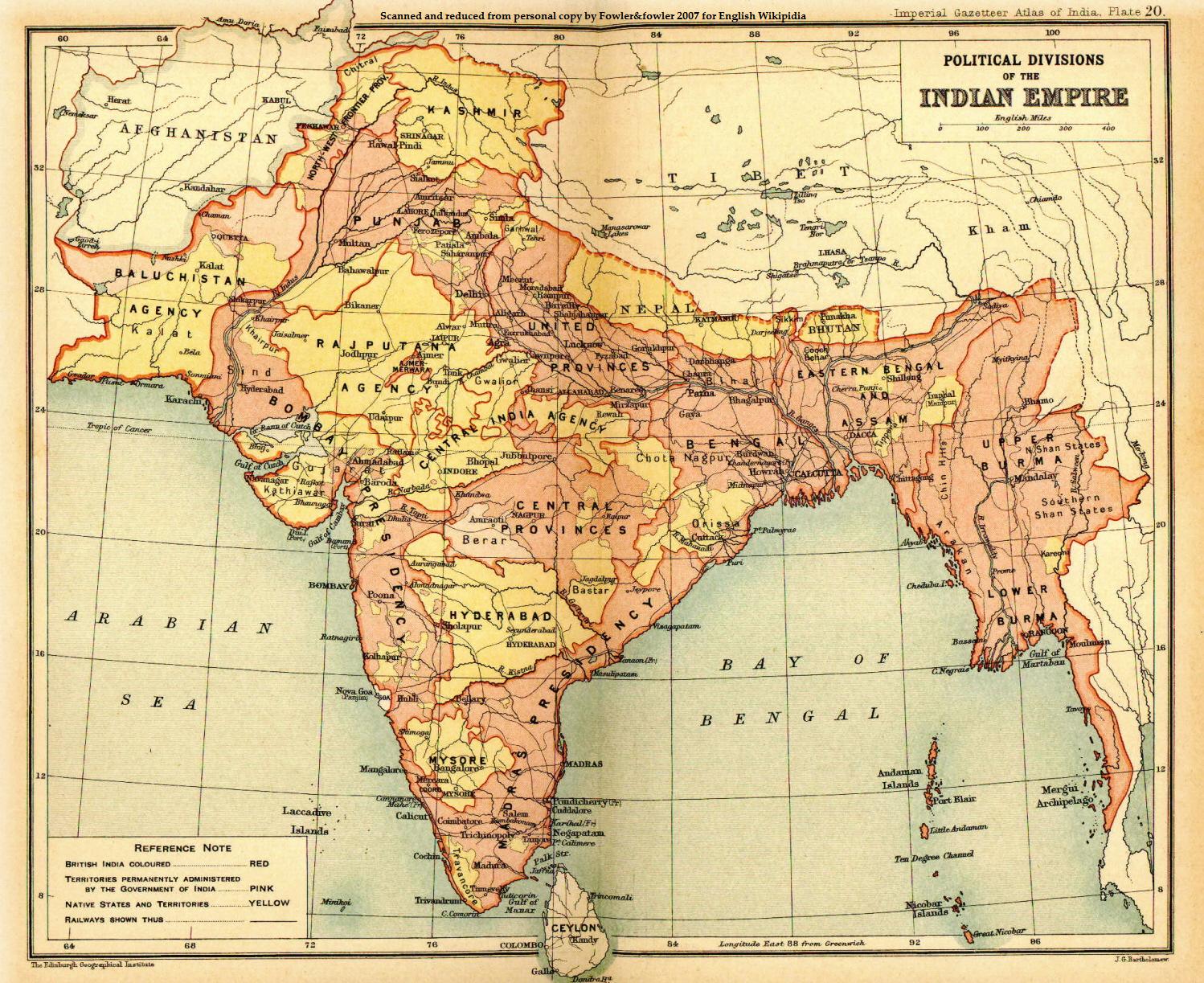 Andhra Pradesh: 'Hindi played a key role in the freedom struggle' - Page 5 British+India+Map