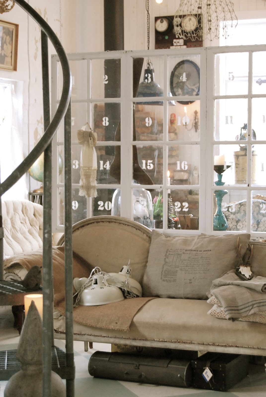 Vintage window room divider