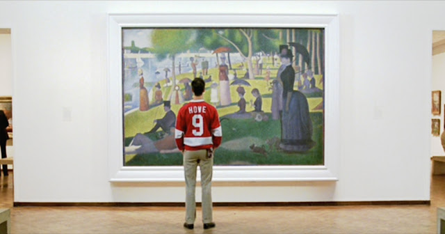 Cam looking at La Grande Jatte