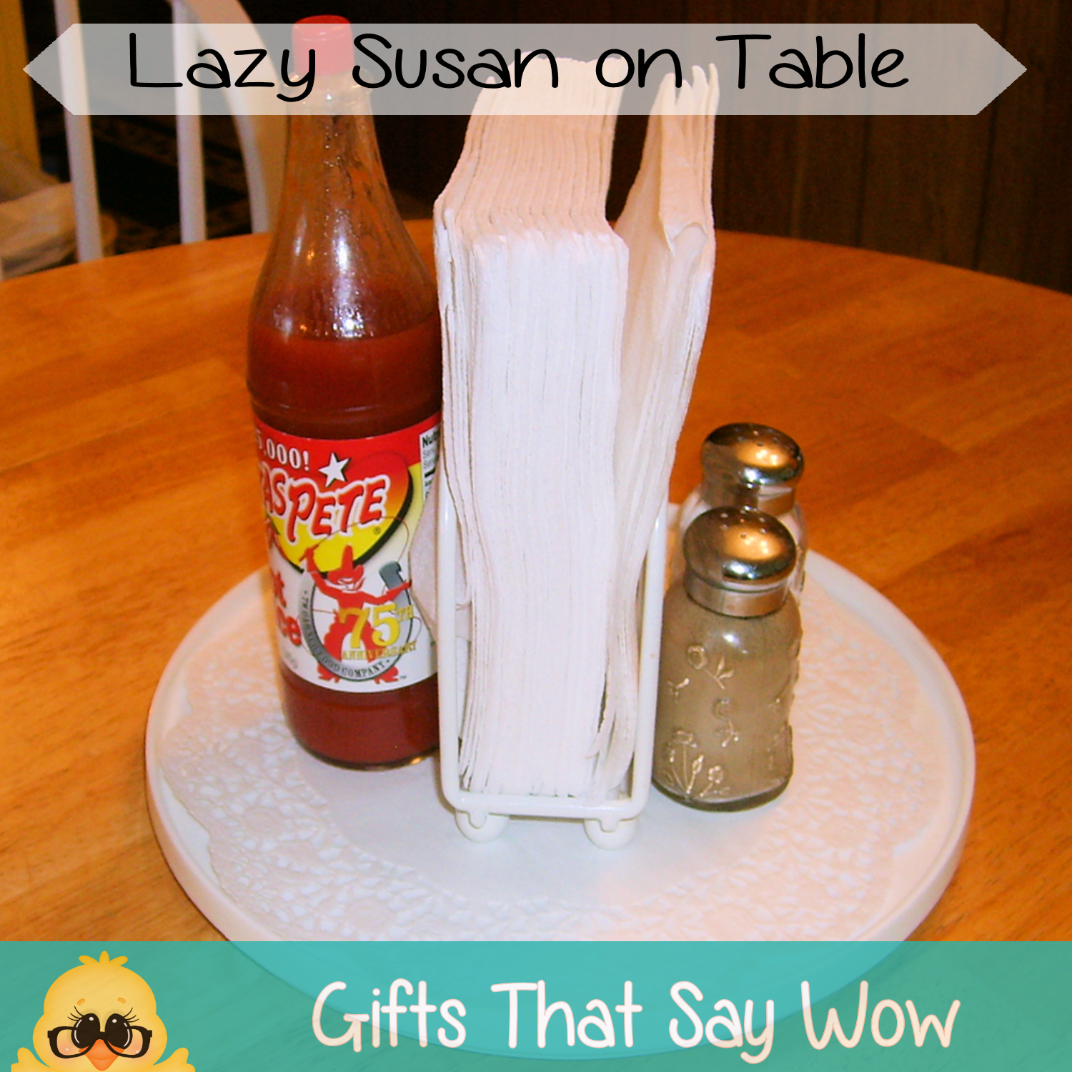GIFTS THAT SAY WOW Fun Crafts and Gift Ideas Lazy Susan On Dinner Table