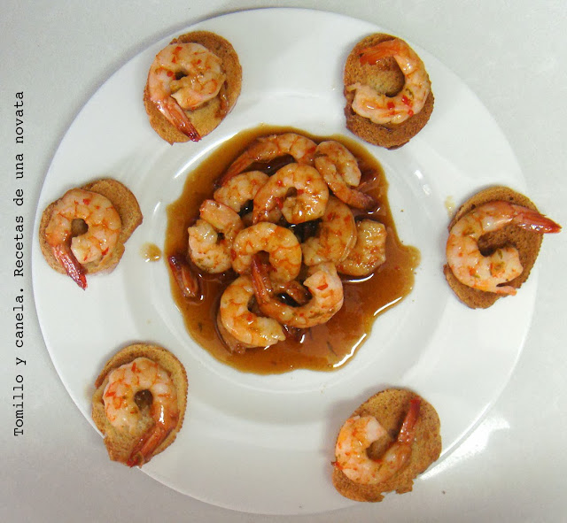 Langostinos Al Whisky Con Chile Picante
