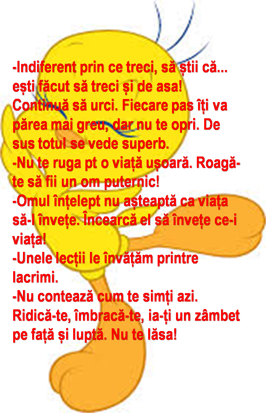 -Nu te ruga pt o viață ușoară. Roagă-te să fii un om puternic!