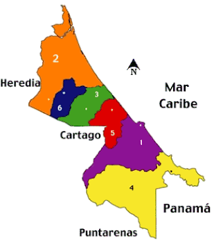 Provincia de Limón y sus Cantones