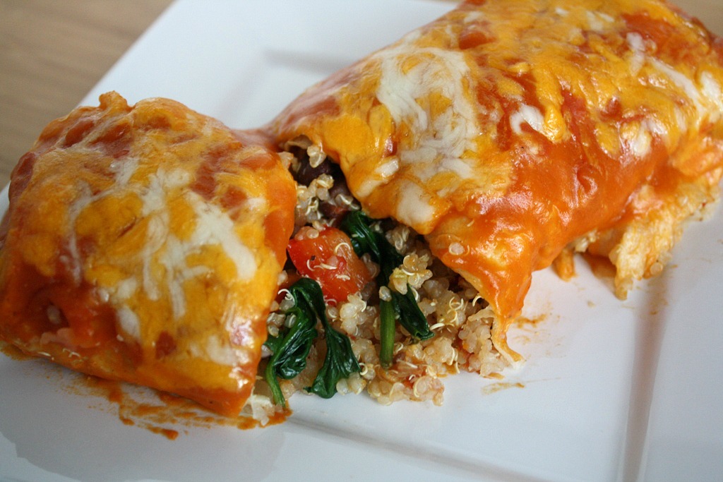 The Garden Grazer Veggie Quinoa Enchiladas