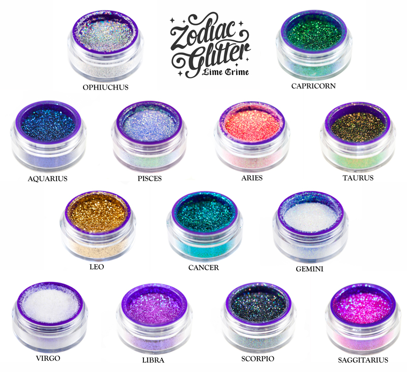 Lime Crime Zodiac Glitter Review and Swatches Part 1 Nailed It
