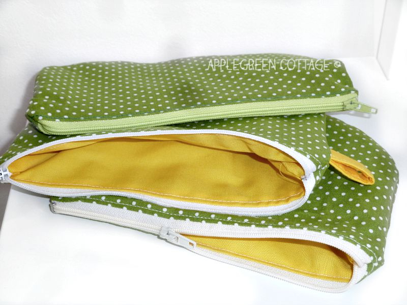 Zipper Pouch Tutorial With A Free Template AppleGreen Cottage