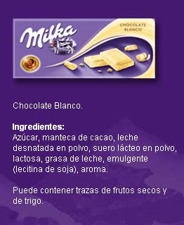 Alergia a la Soja: Chocolates MILKA (Kraftfoods): CON Soja Alergia a la Soja: Chocolates MILKA (Kraftfoods): CON Soja