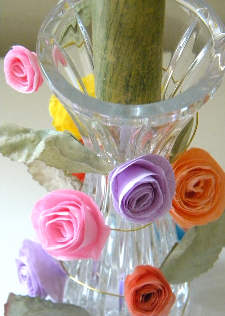 homework a creative blog inkling paper flower candle paper flower candle holders