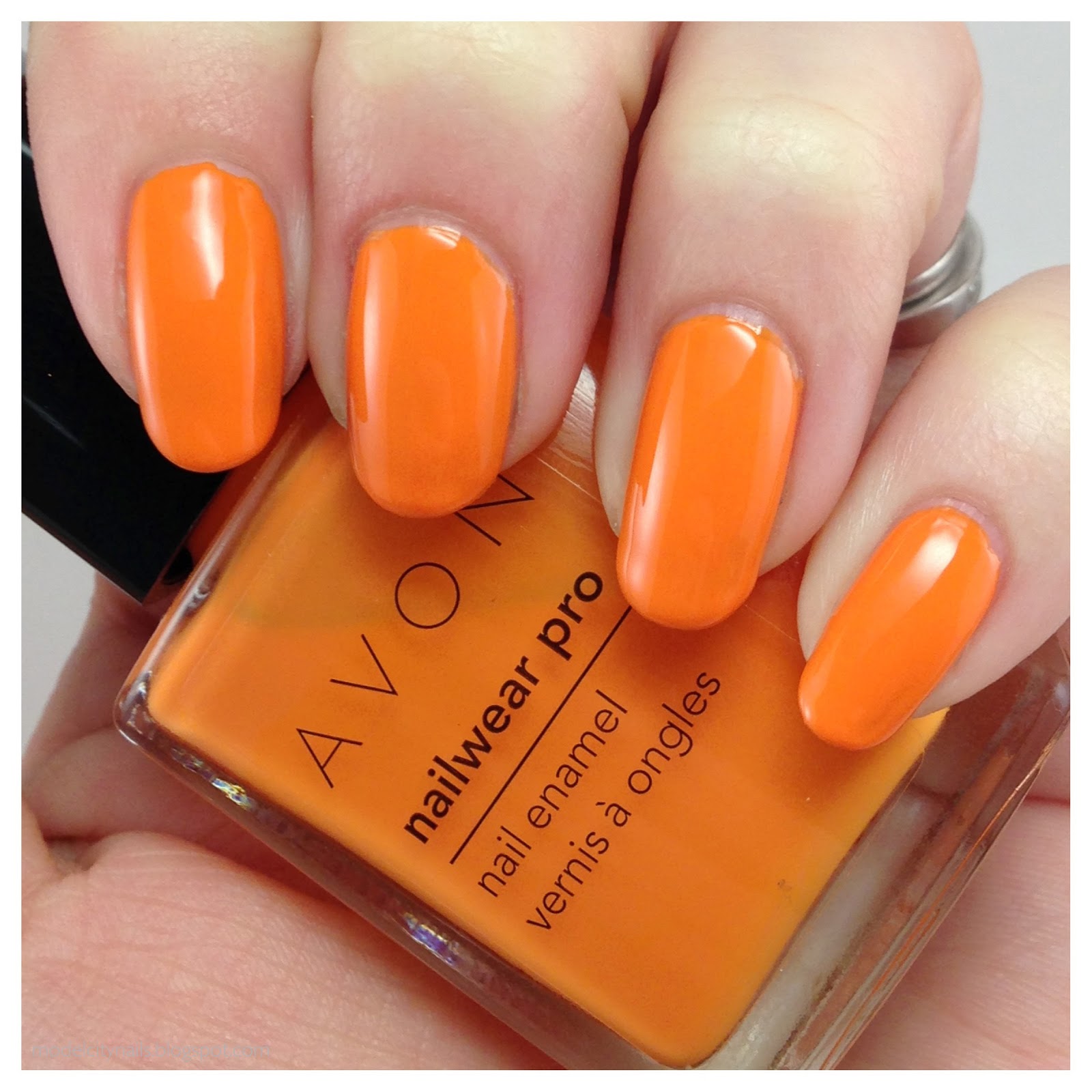 Model City Nails Avon Orange Creamsicle and Emerald & Ash