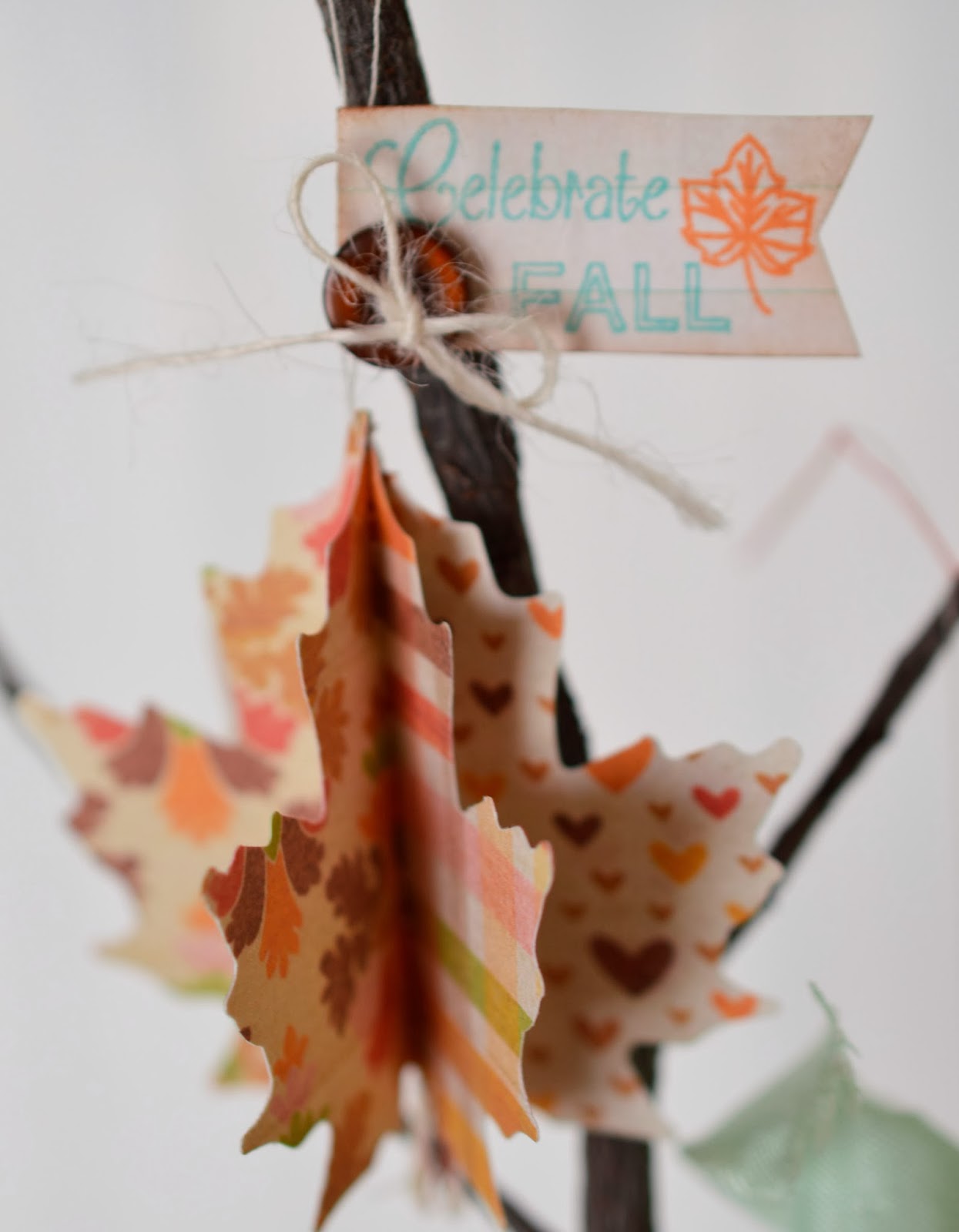 Lori Hairston Leaf Ornaments for Fall with Paper Sweeties