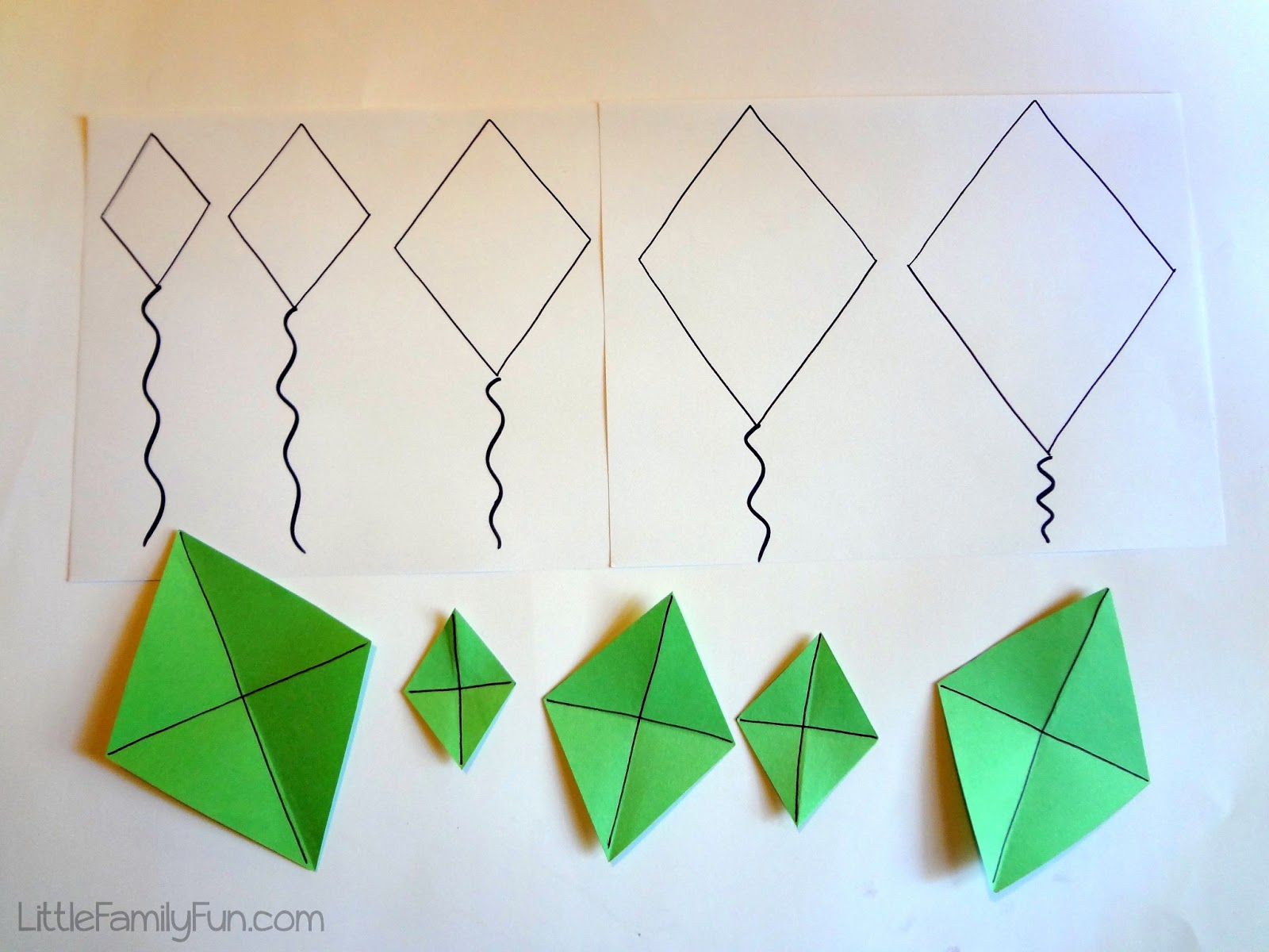 Kite Sizes Activity for Preschoolers