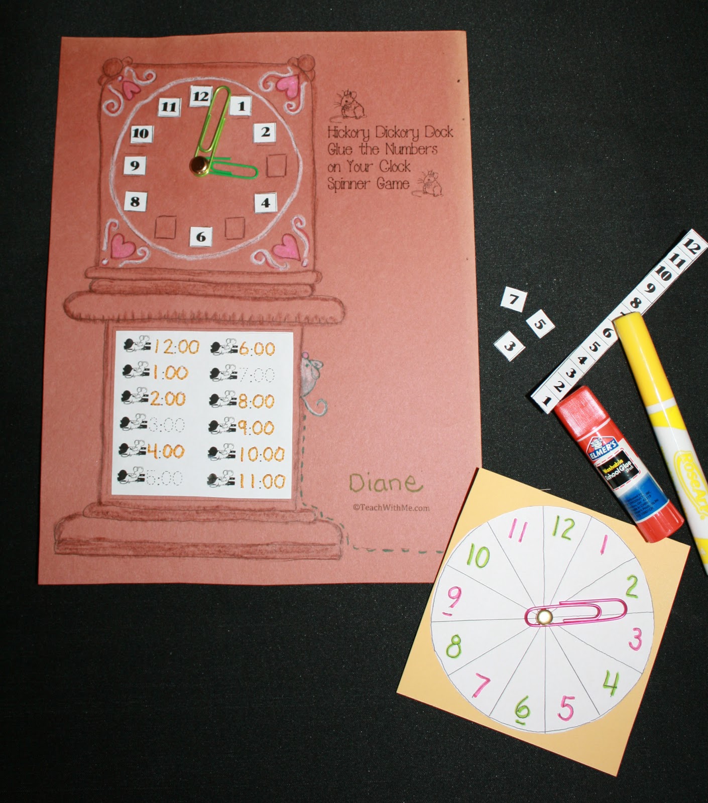 Hickory Dickory Clock activities Classroom Freebies