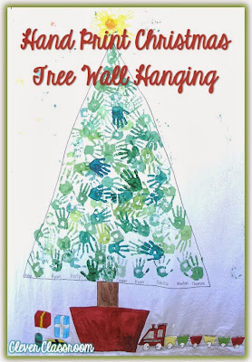 Group Hand Print Christmas Tree Wall Hanging Clever Classroom