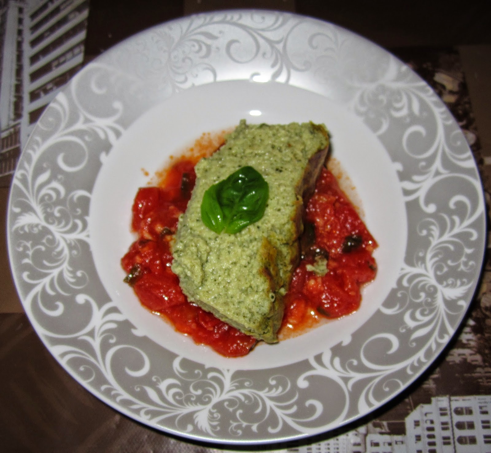 Terrine courgettes basilic et concassé de tomate