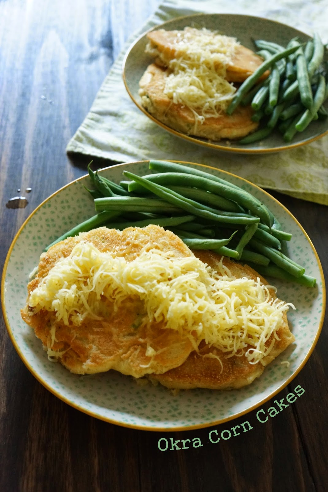 Okra Corn Cakes total time 30 minutes Alley's Recipe Book