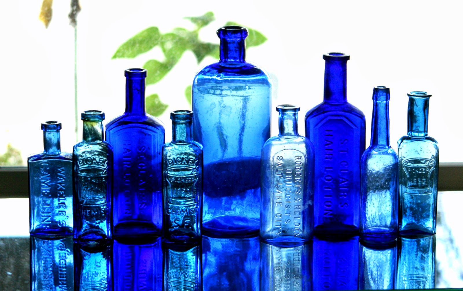 Utah Antique Bottle Cliche Blue Western Glass Bottles