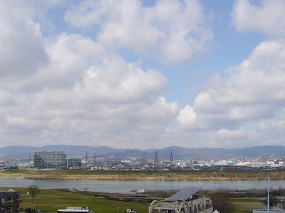 枚方市・意賀美神社・淀川と大空を望む展望