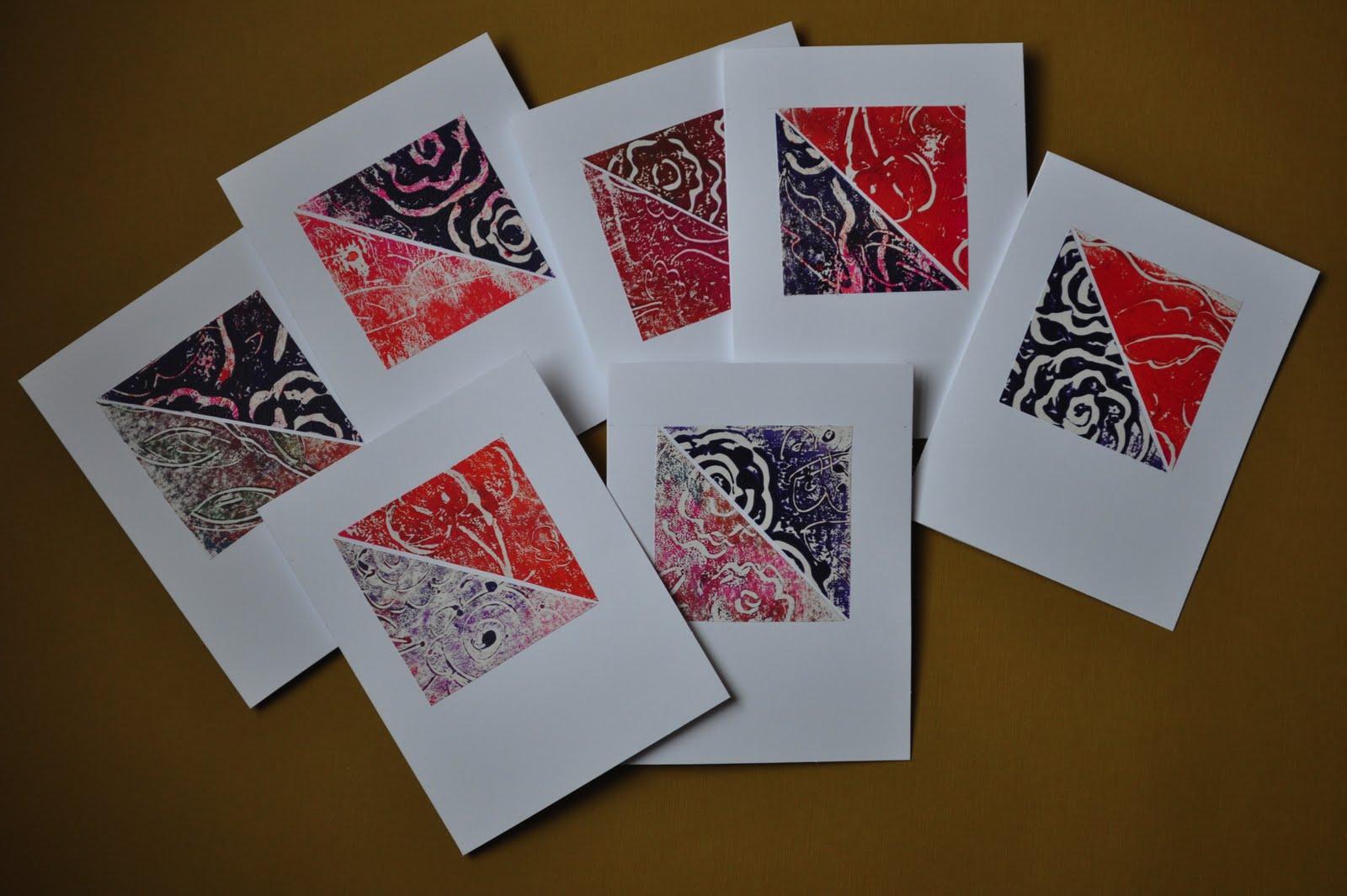 Art with Kids Monoprint Greeting Cards