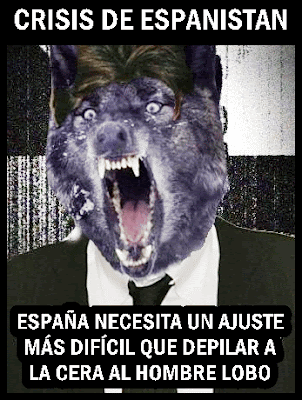 fotomeme crisis espanistan hombre lobo