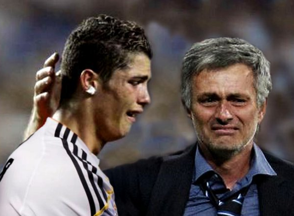 Ronaldo and Mou reaction to Messi Mourinho+cristiano+ronaldo+crying+cry+barca+barcelona+barcablog+madrid