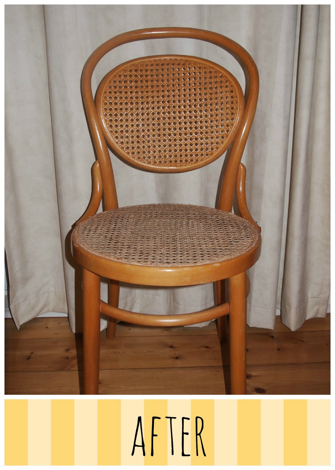 THE THRIFTY CHALLENGE Fixing up a rattan seat.