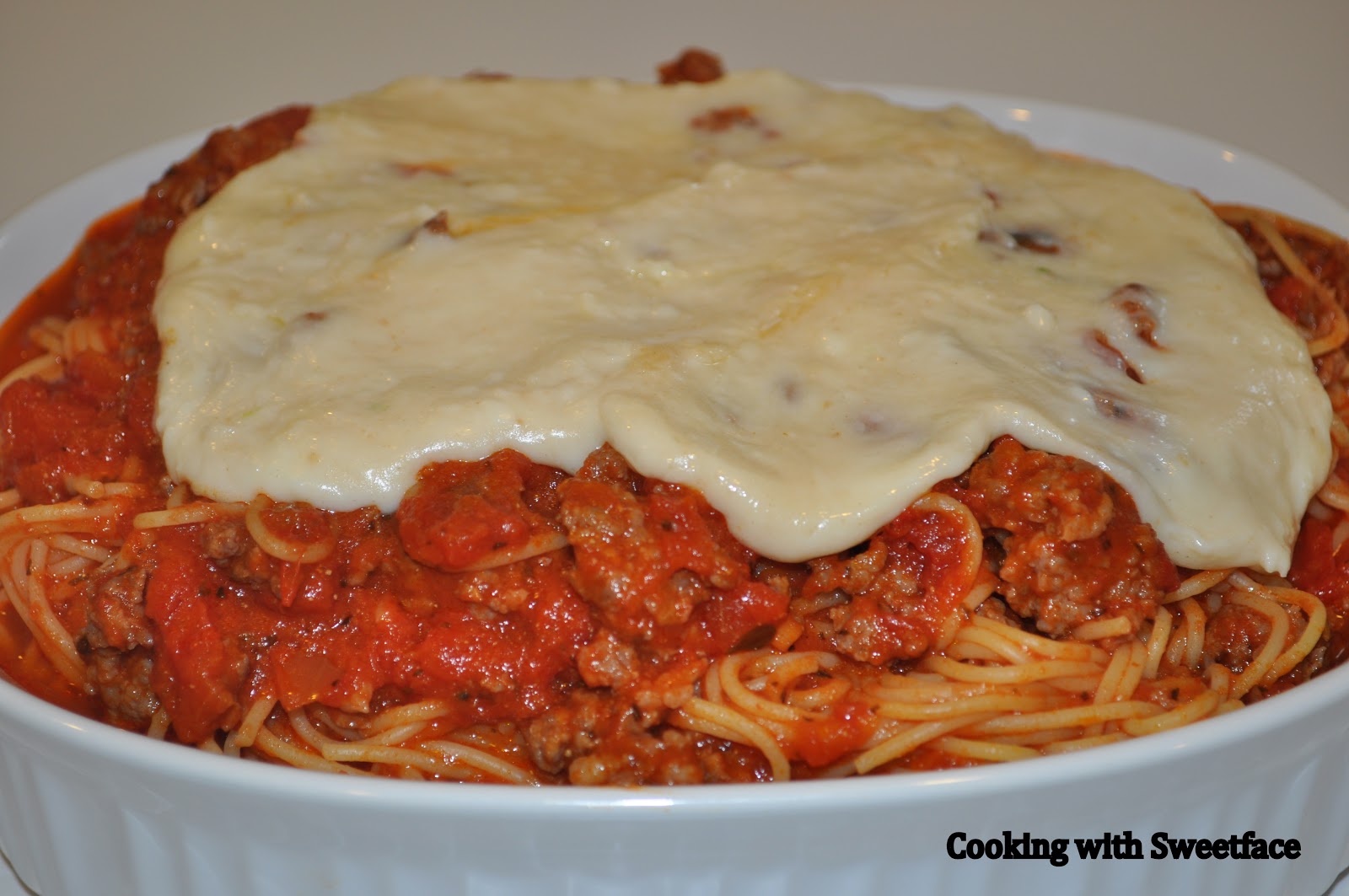CookingwithSweetface Spaghetti with Melted Garlic Mozzarella