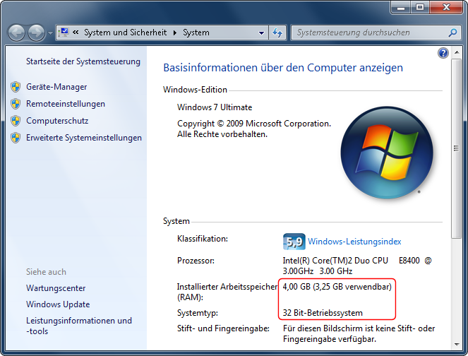 Windows 32 Bit Ram Patch